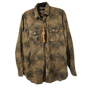 NWT Superdry Army Shirt Men's XL Green Camo Military Field Army Casual Utility